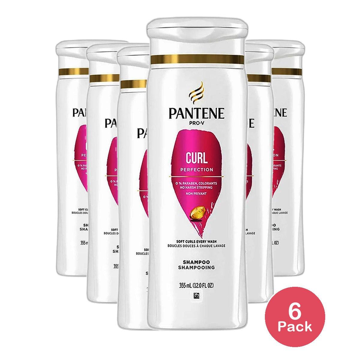Pantene Pro-V Curl Perfection Shampoo 12Oz (Pack of 6)