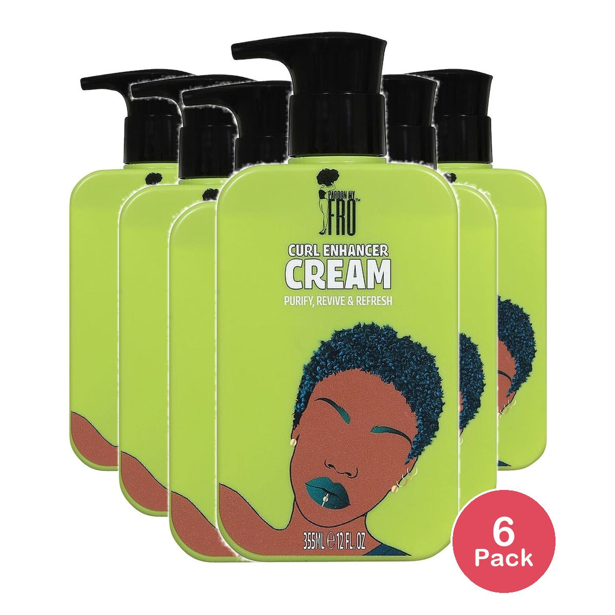 Pardon My Fro Curl Enhancing Cream 12 Oz (Pack of 6)