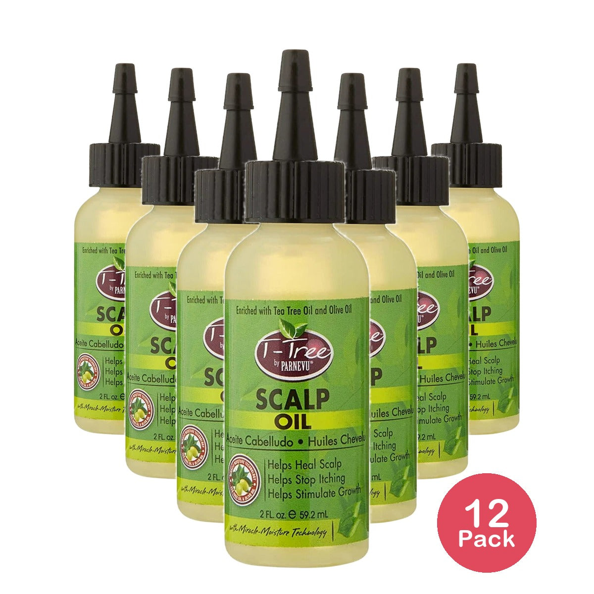 Parnevu T-Tree Scalp Oil 2 Oz (Pack of 12)