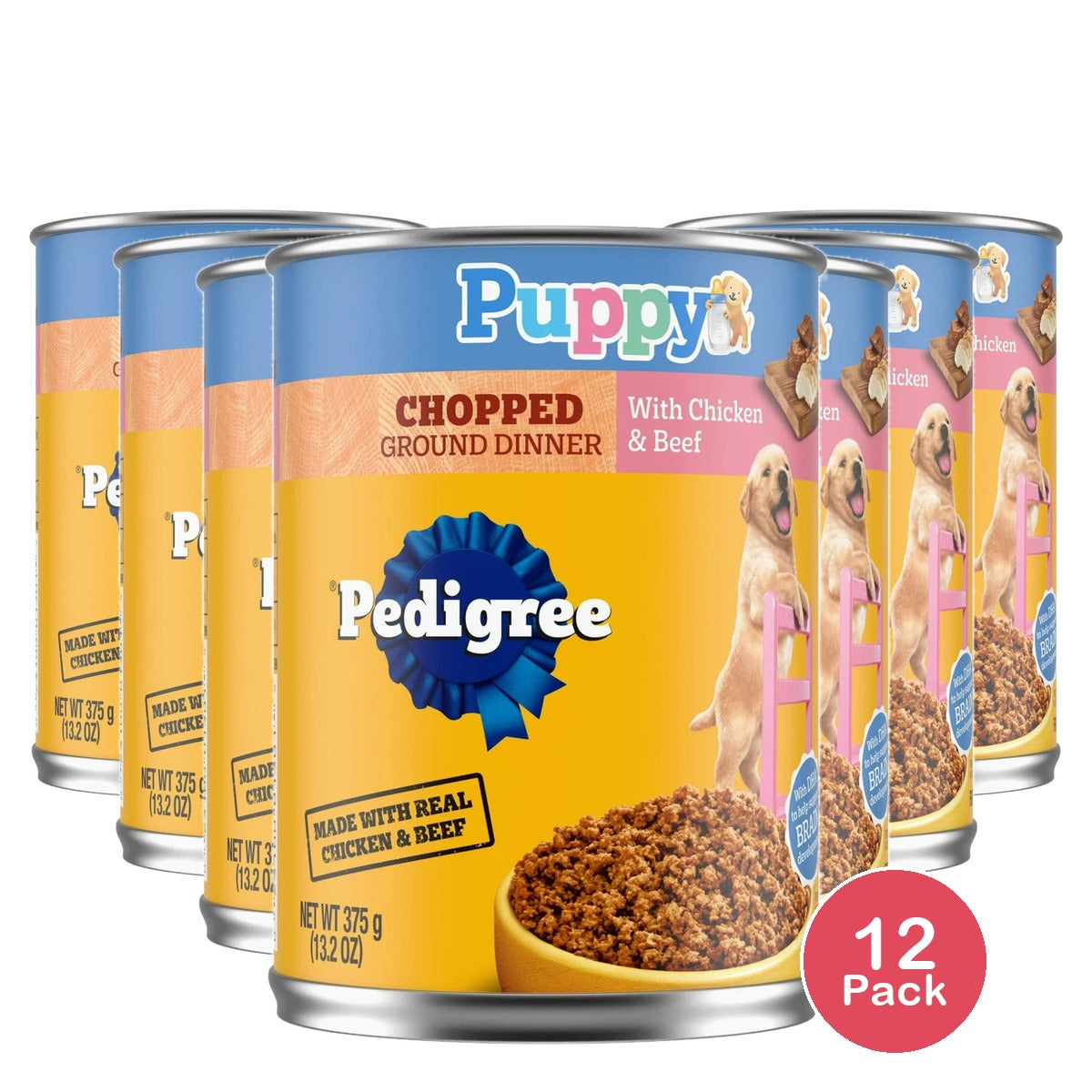 Pedigree Traditional Ground Dinner Chicken and Beef Canned Puppy Food (B000V9L7B) 13.2Oz (Pack of 12)