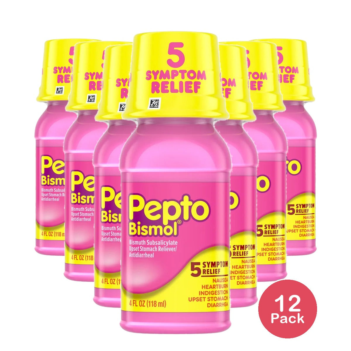 Pepto-Bismol Original Antidiarrheal Upset Stomach Liquid 4Oz (Pack of 12)