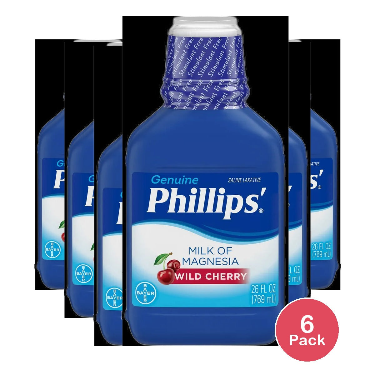 Phillips Milk Of Magnesia Liquid Cherry - 26 Oz (Pack of 6)