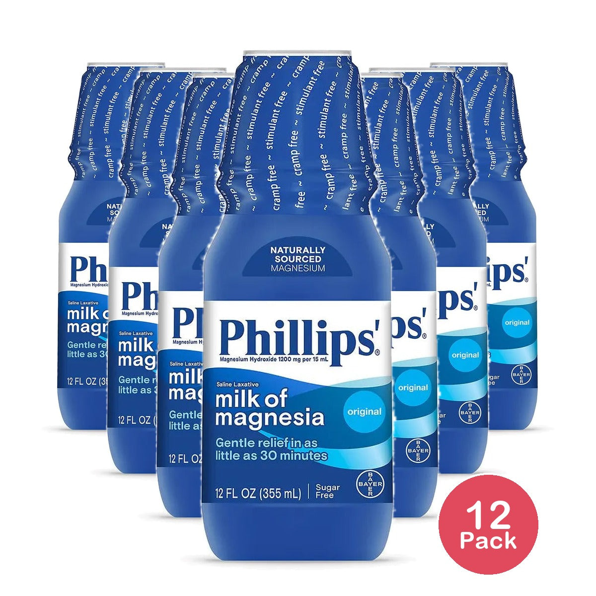 Phillips Milk Of Magnesia Saline Laxative Original 12Oz (Pack of 12)