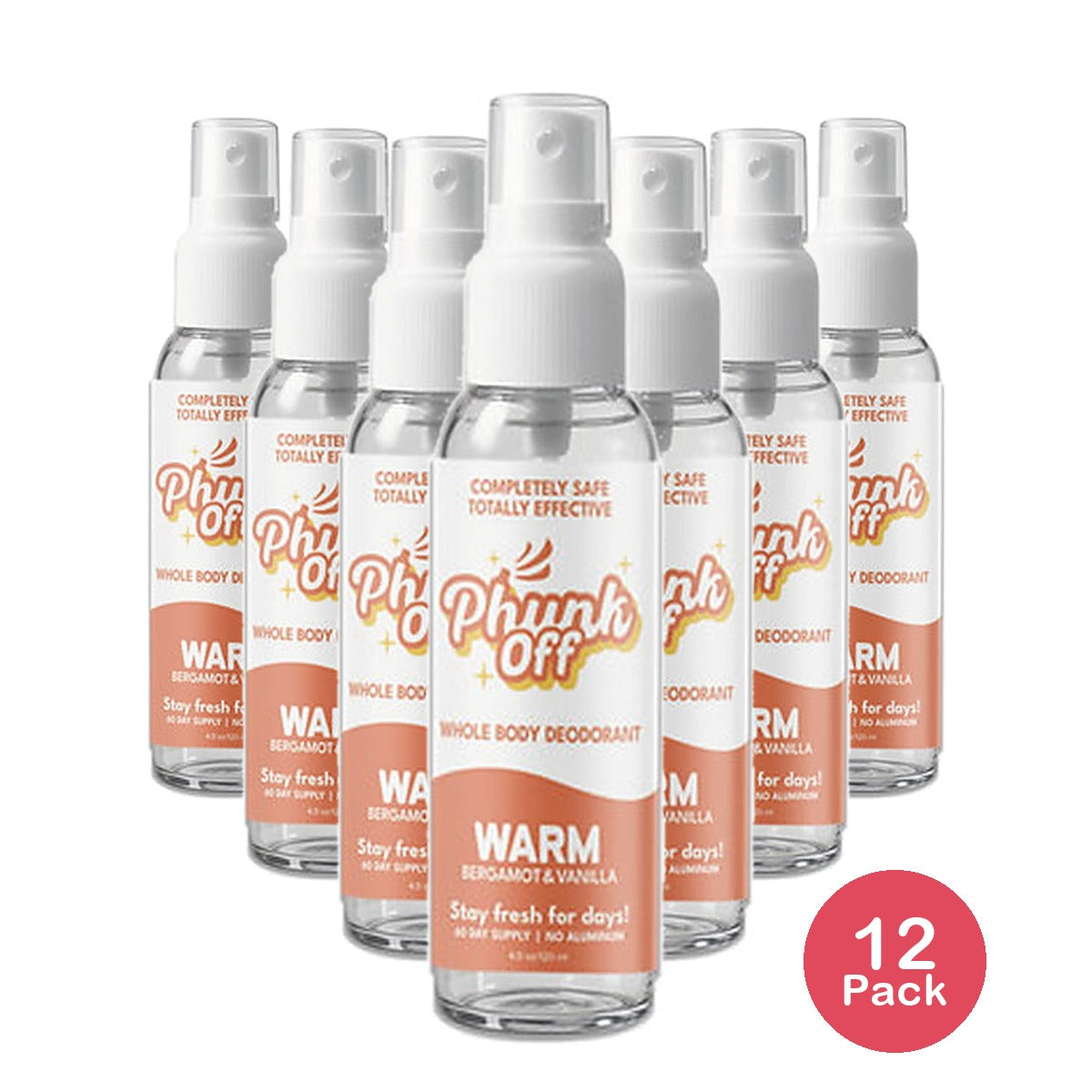Phunk Off Whole Body Deodorant Spray 4 Oz (Pack of 12)