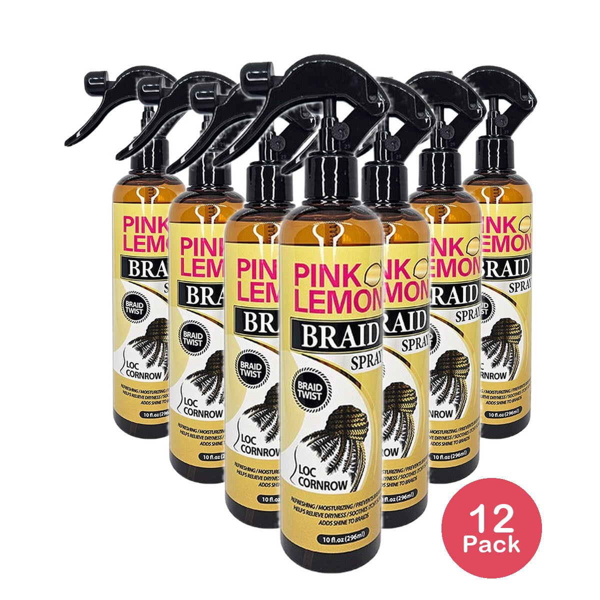 Pink Lemon Braid Spray 10 Oz (Pack of 12)