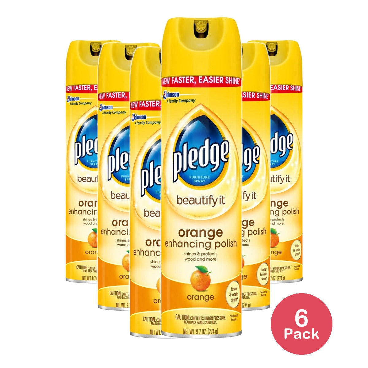Pledge Expert Care Orange Wood Polish 9.7 Oz (Pack of 6)