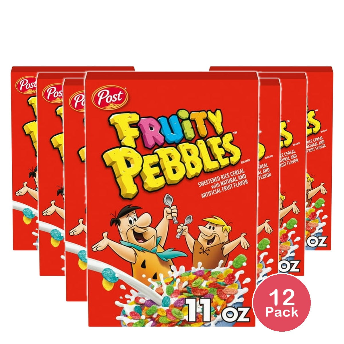 Post Fruity Pebbles Breakfast Cereal 11 OZ (Pack of 12)