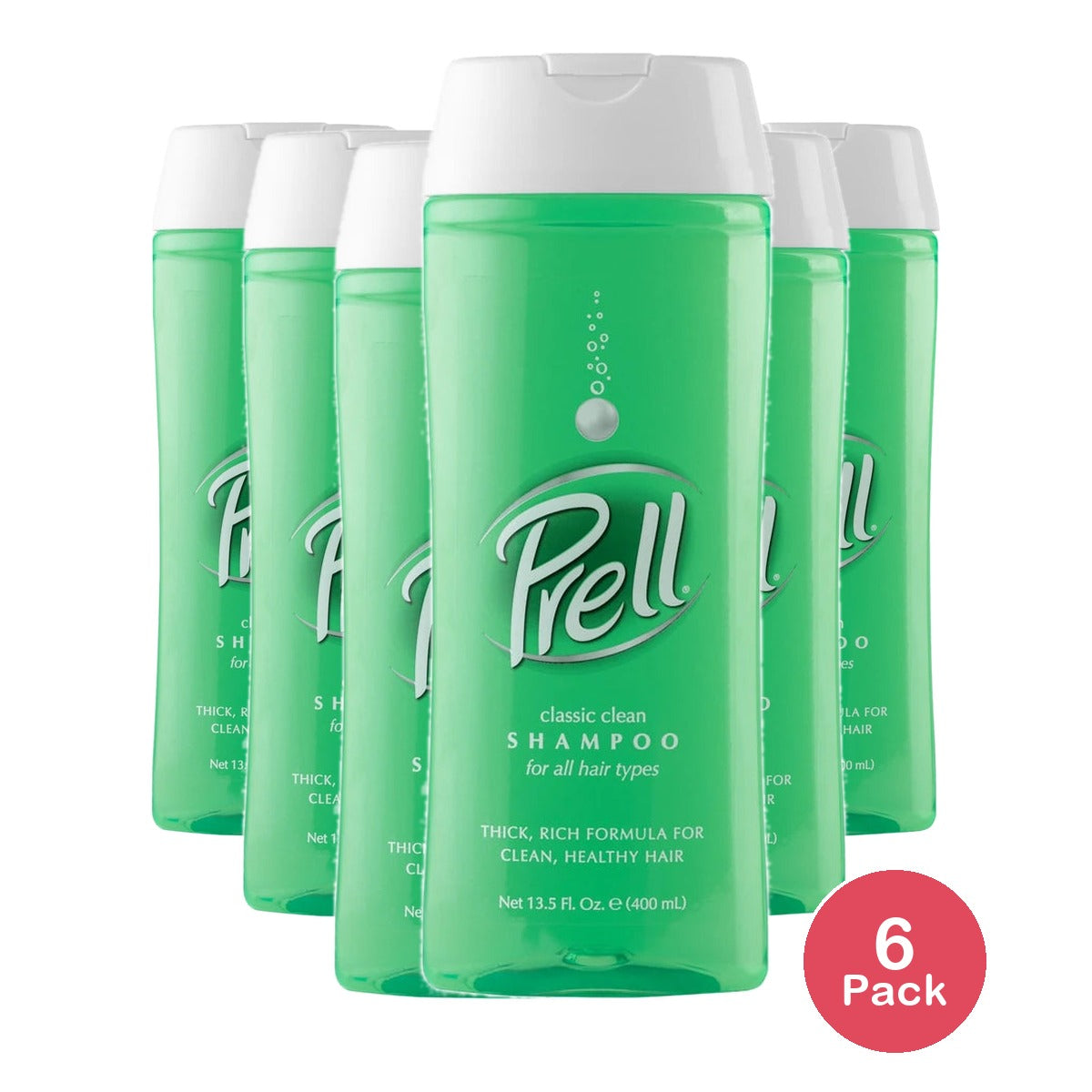 Prell Shampoo Classic 13.5 oz. All Hair Types Adult (Pack of 6)