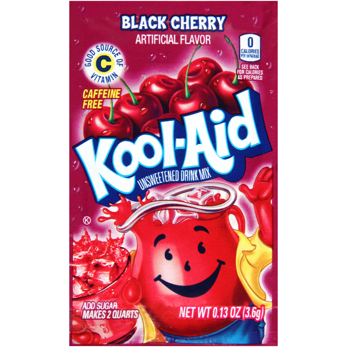 Kool-Aid Black Cherry Unsweetened Drink Mix 0.13 Oz (Pack of 192)