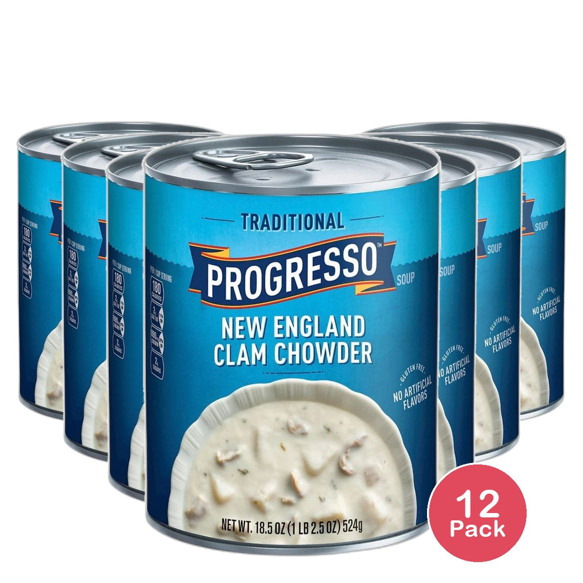 Progresso Gluten Free Traditional New England Clam Chowder 18.5Oz (Pack of 12)