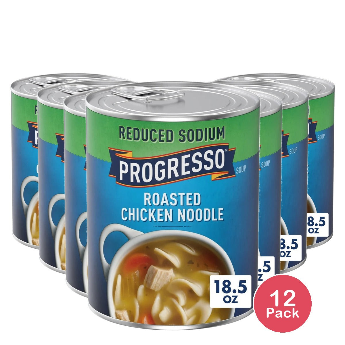 Progresso Reduced Sodium Roasted Chicken Noodle Soup (Pack of 12)