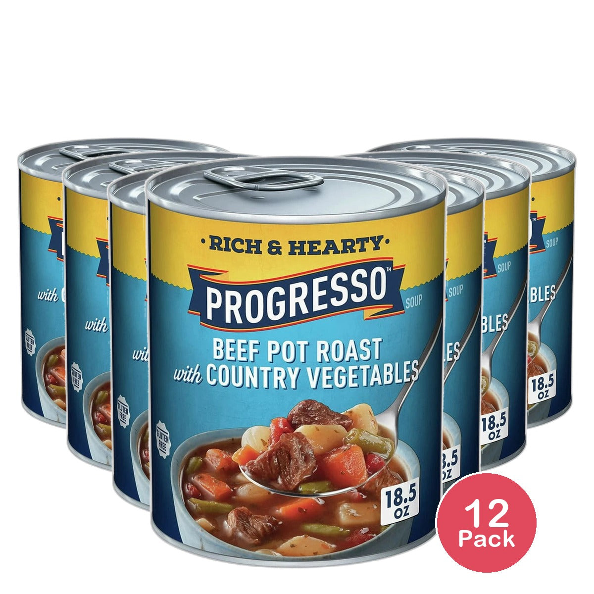Progresso Rich and Hearty Beef Pot Roast with Country Vegetables Soup 18.5Oz (Pack of 12)