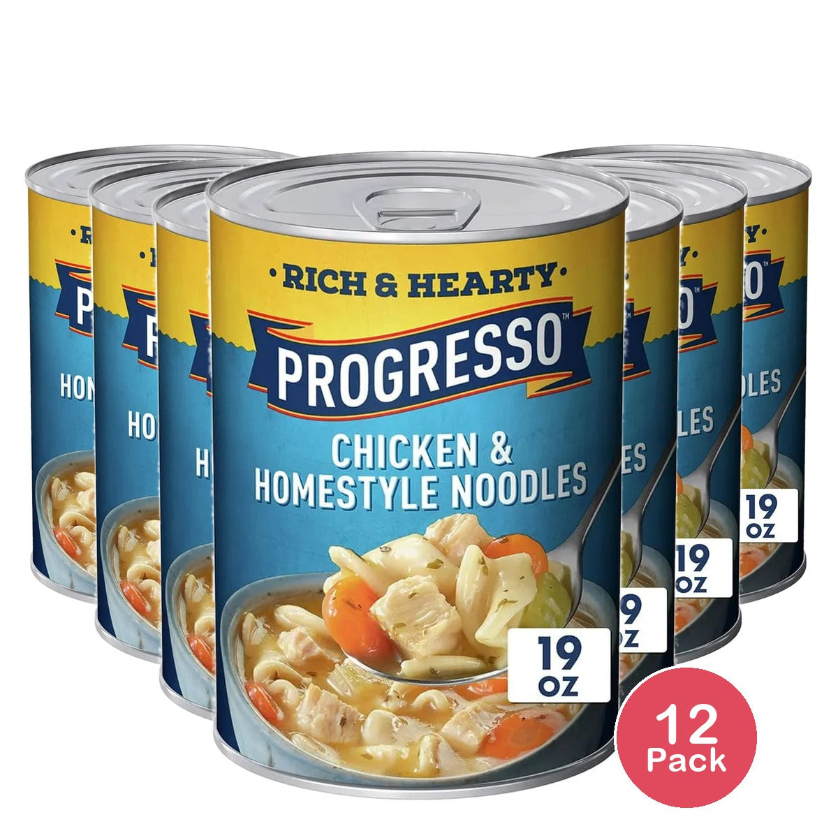Progresso Rich And Hearty Chicken And Homestyle Noodle Soup 19Oz (Pack of 12)