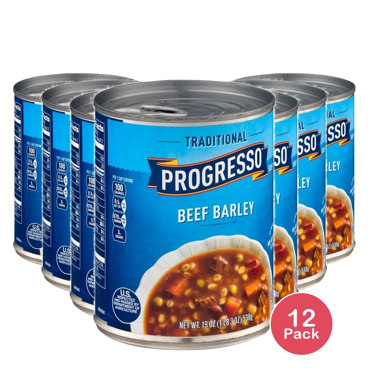 Progresso Traditional Beef Barley Soup 19 Oz (Pack of 12)