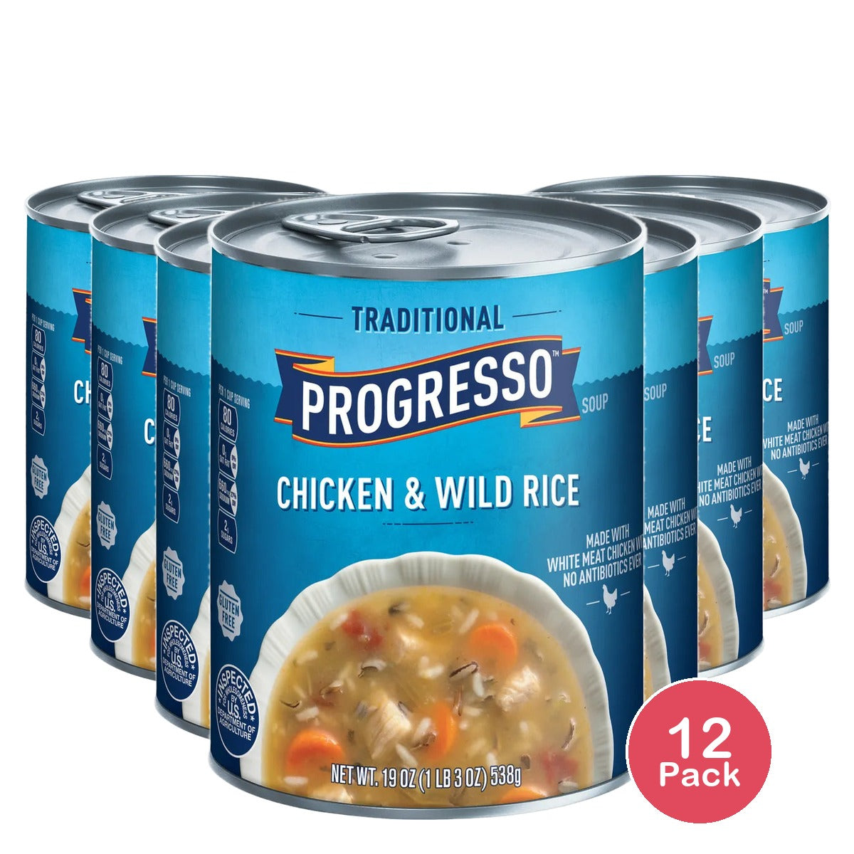 Progresso Traditional Chicken and Wild Rice Soups 19Oz (Pack of 12)