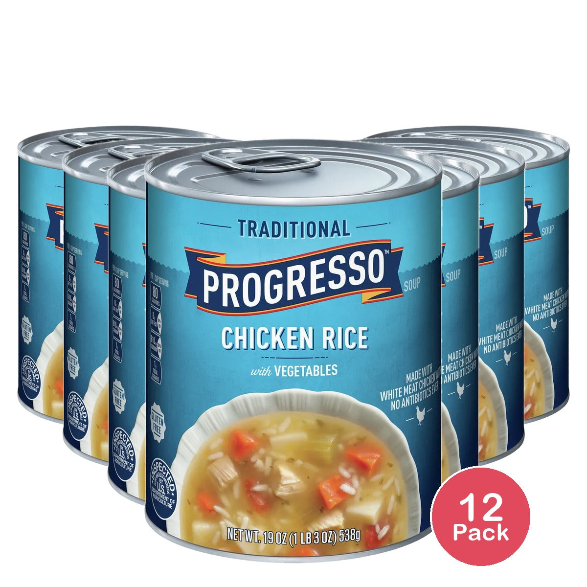 Progresso Traditional Chicken Rice with Vegetables Soups 19Oz (Pack of 12)