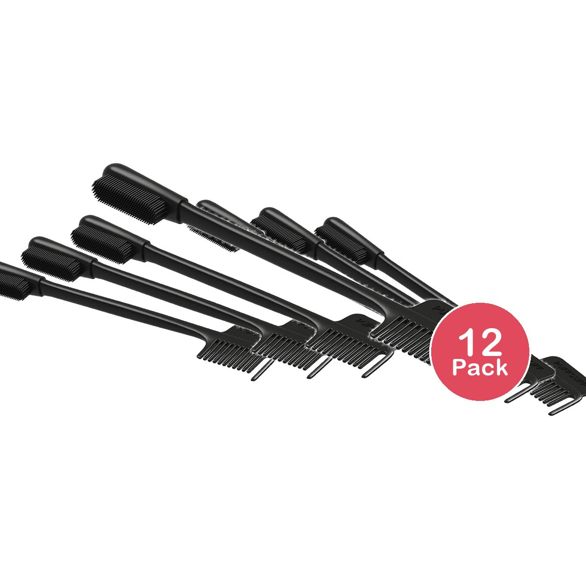 PuffCuff EdgeMaster 3-in-1 Edge Brush (Pack of 12)