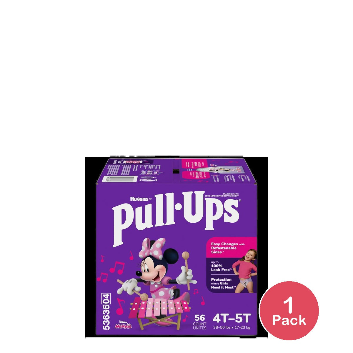 Pull-Ups Girls' Learning Designs Training Pants Econ+ Pack - Size 4T-5T 56Ct 5.3Oz (Pack Of 1)