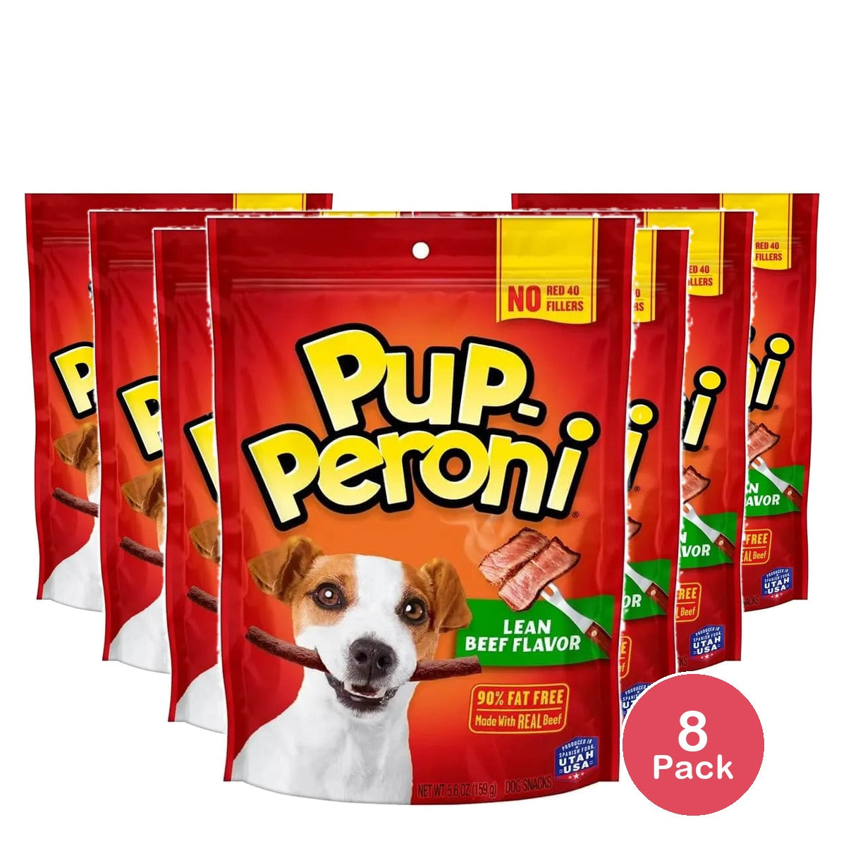 Pup Peroni Treats Peroni Lean Beef Flavor Chewy Dog Snack 5.6Oz (Pack of 8)