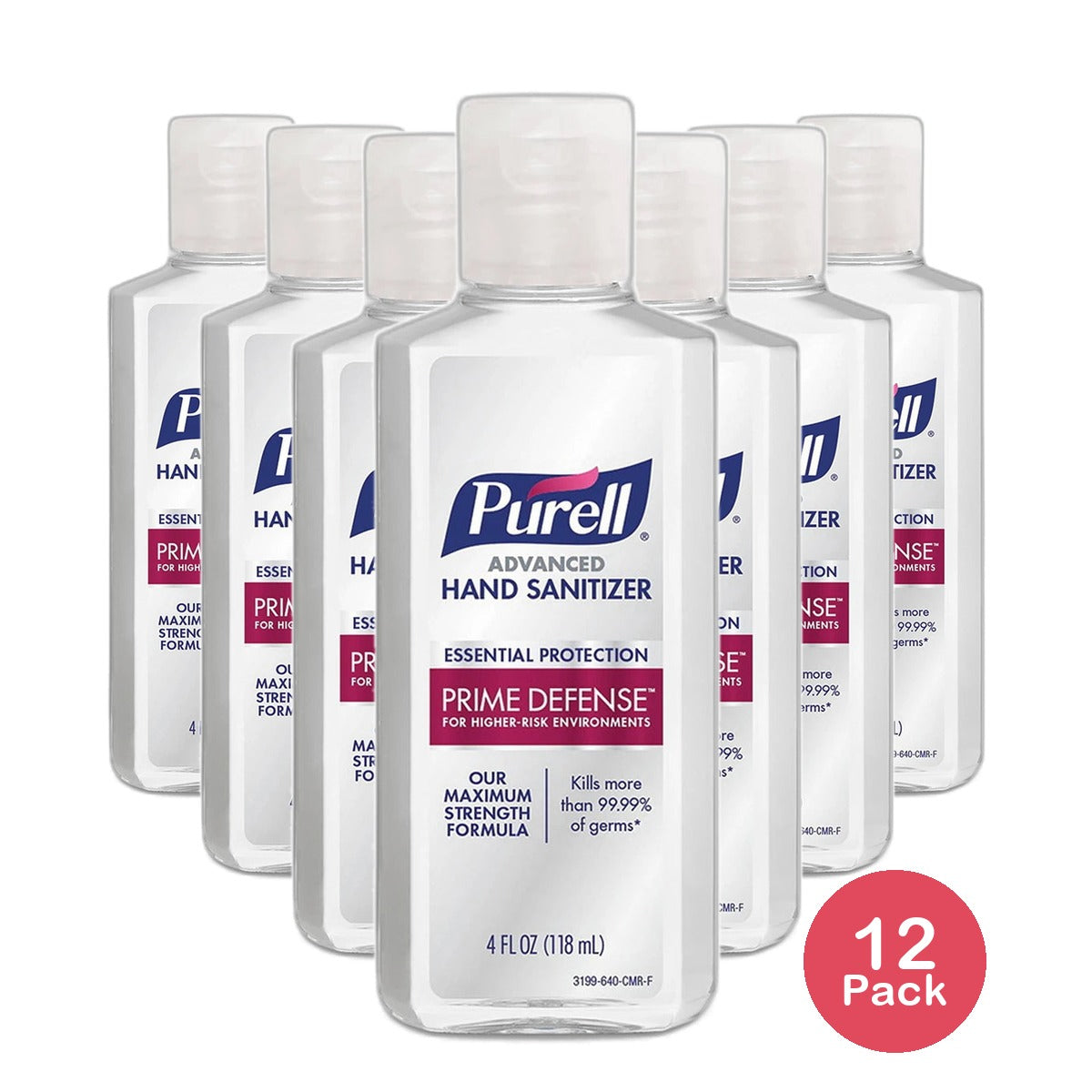 Purell Prime Defense Advanced Hand Sanitizer Essential Protection 4Oz (Pack of 12)