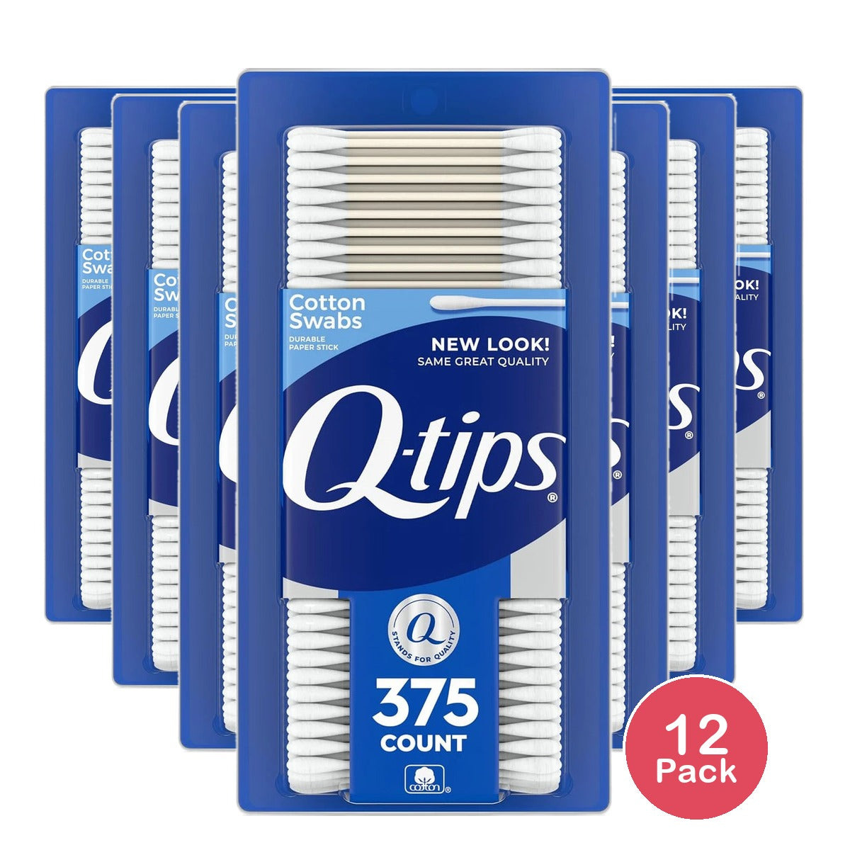 Q-Tips Antimicrobial Safety Cotton Swabs For Clean Ears 6.4oz (Pack of 12)