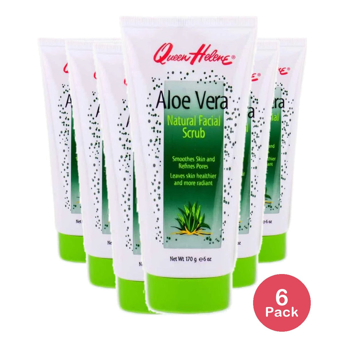Queen Helene Aloe Vera Scrub 6 Oz (Pack of 6)