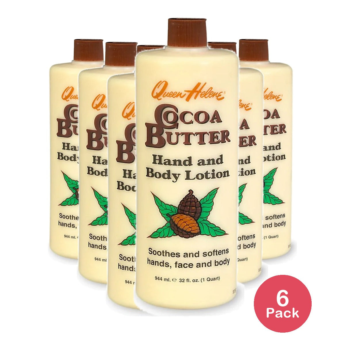 Queen Helene Cocoa Butter Hand & Body Lotion 32 Oz (Pack of 6)