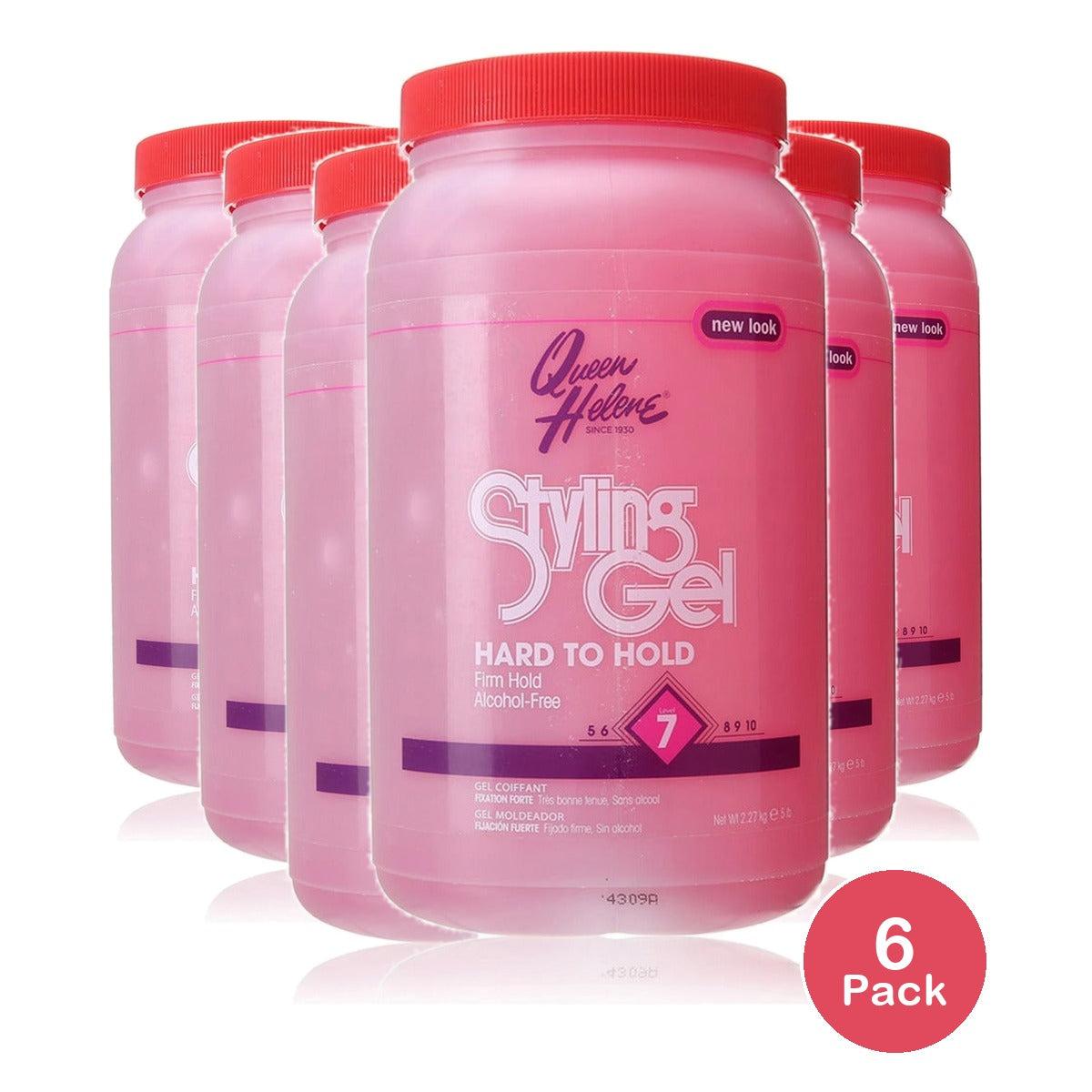 Queen Helene Hard to Hold Styling Gel 5 Lb (Pack of 6)