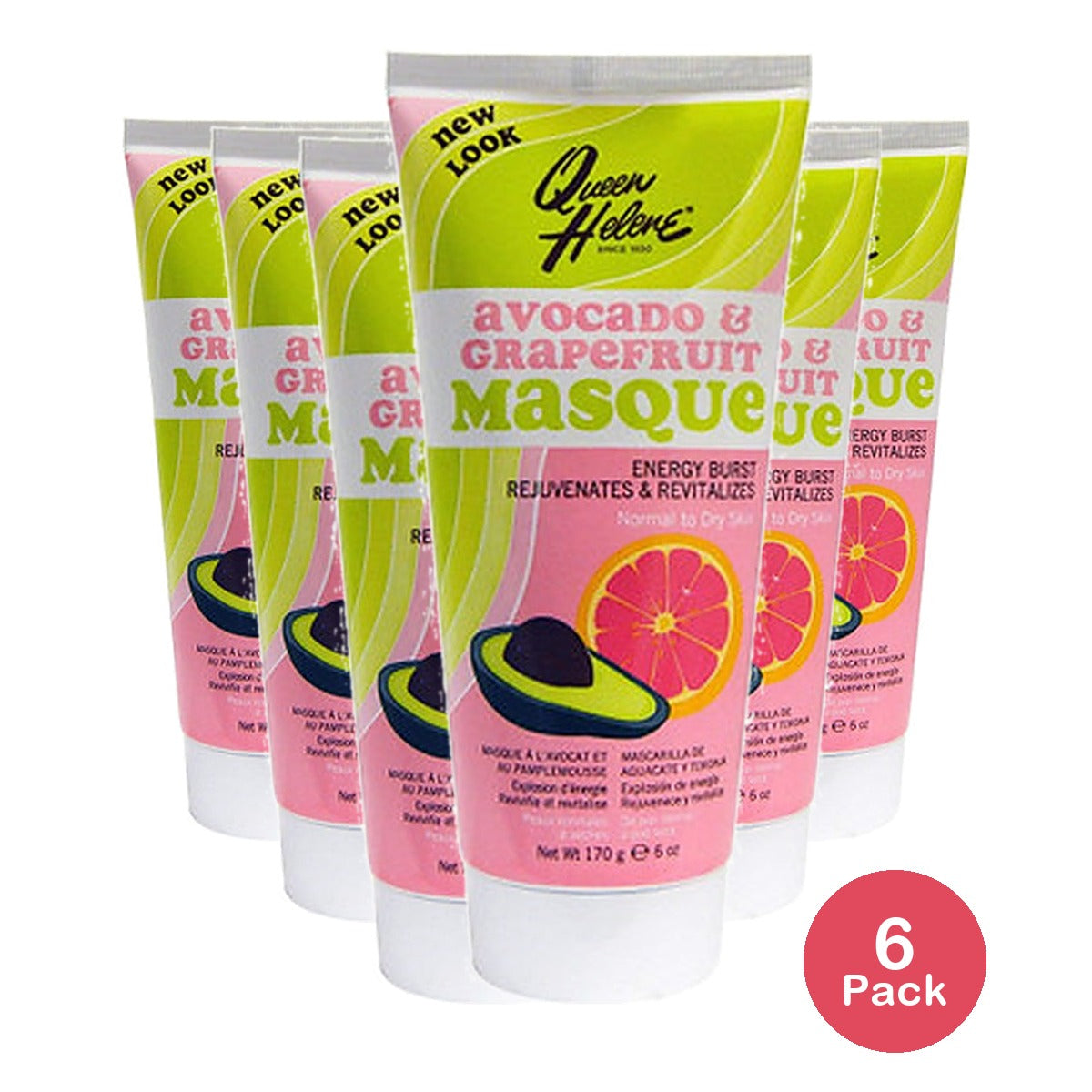 Queen Helene Masque Avocado & Grapefruit 6 Oz (Pack of 6)