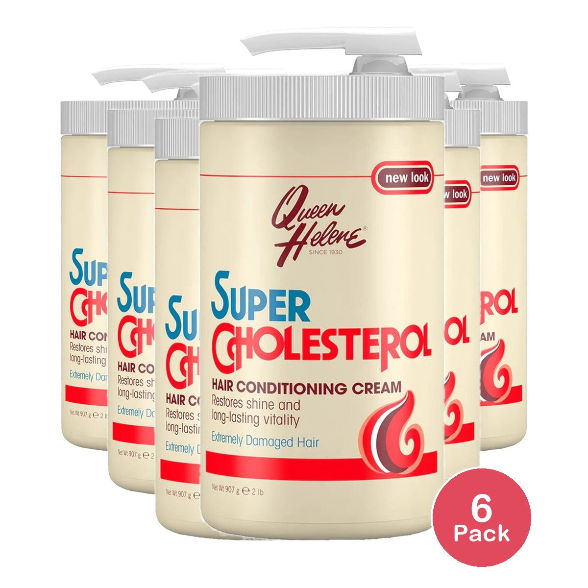 Queen Helene Super Cholesterol Hair Conditioning Cream 32 Oz (Pack of 6)