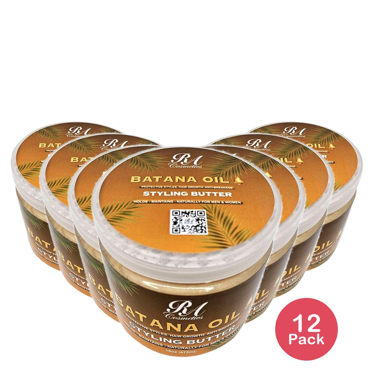 RA Cosmetics Batana Oil Styling Butter 16 Oz (Pack of 12)