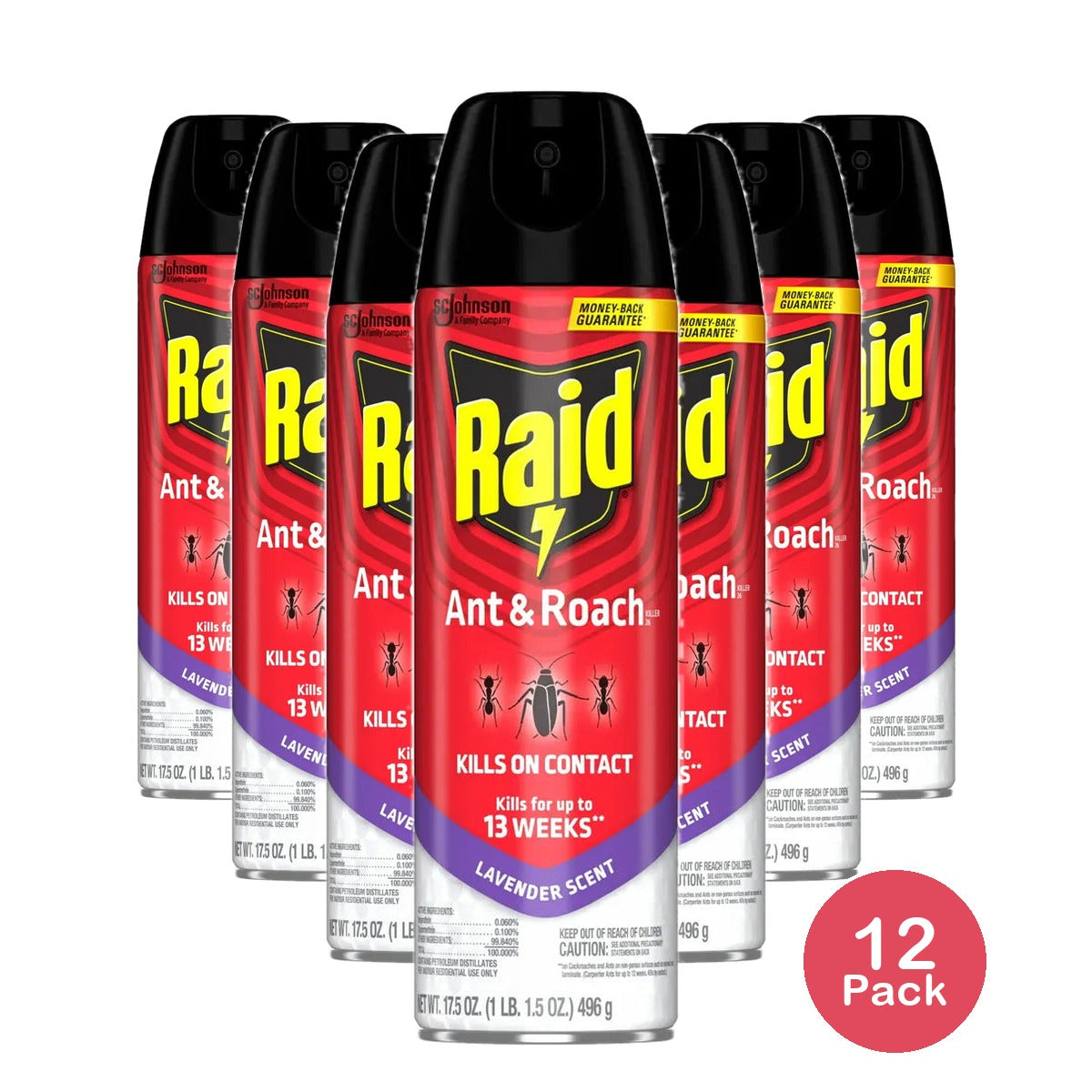 Raid Ant And Roach Killer Lavender Scent 17.5Oz (Pack of 12)