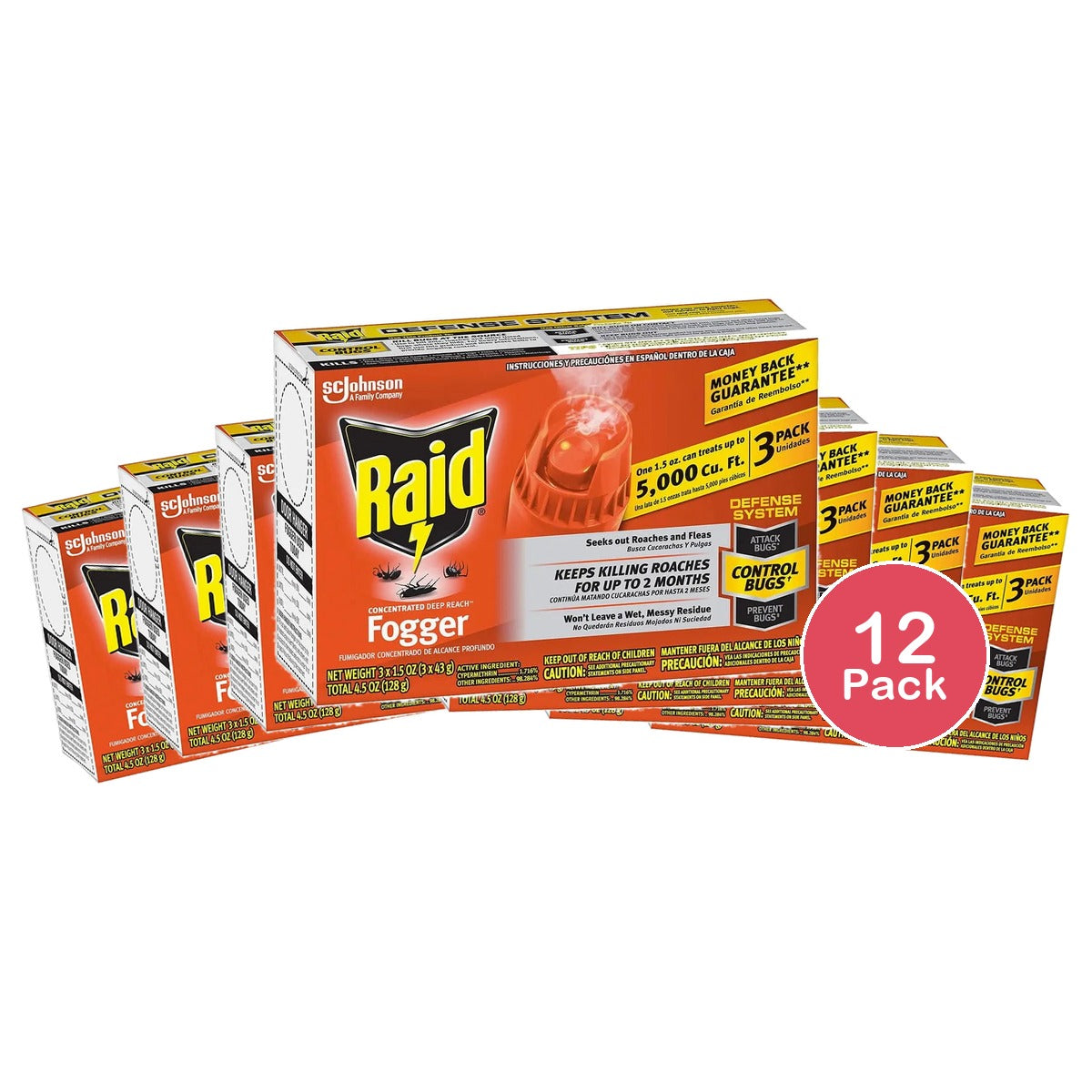 Raid Concentrated Deep Reach Fogger 1.5Oz (Pack of 12)