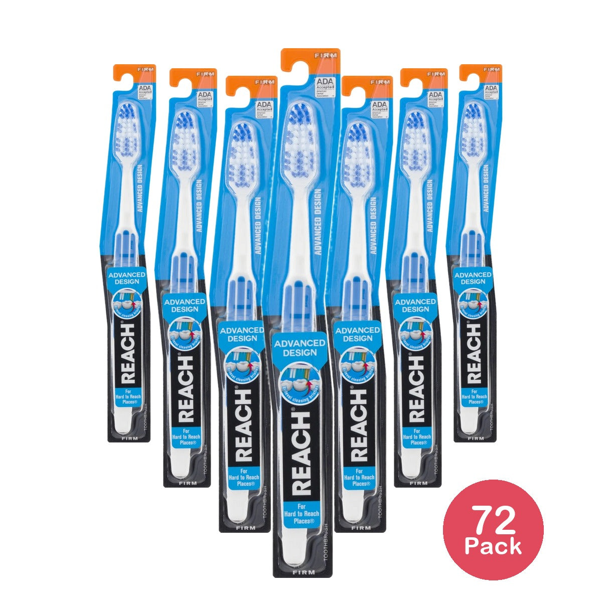 Reach Advanced Design Toothbrush Firm Full Head 1 Each 0.1 Oz (Pack Of 72)