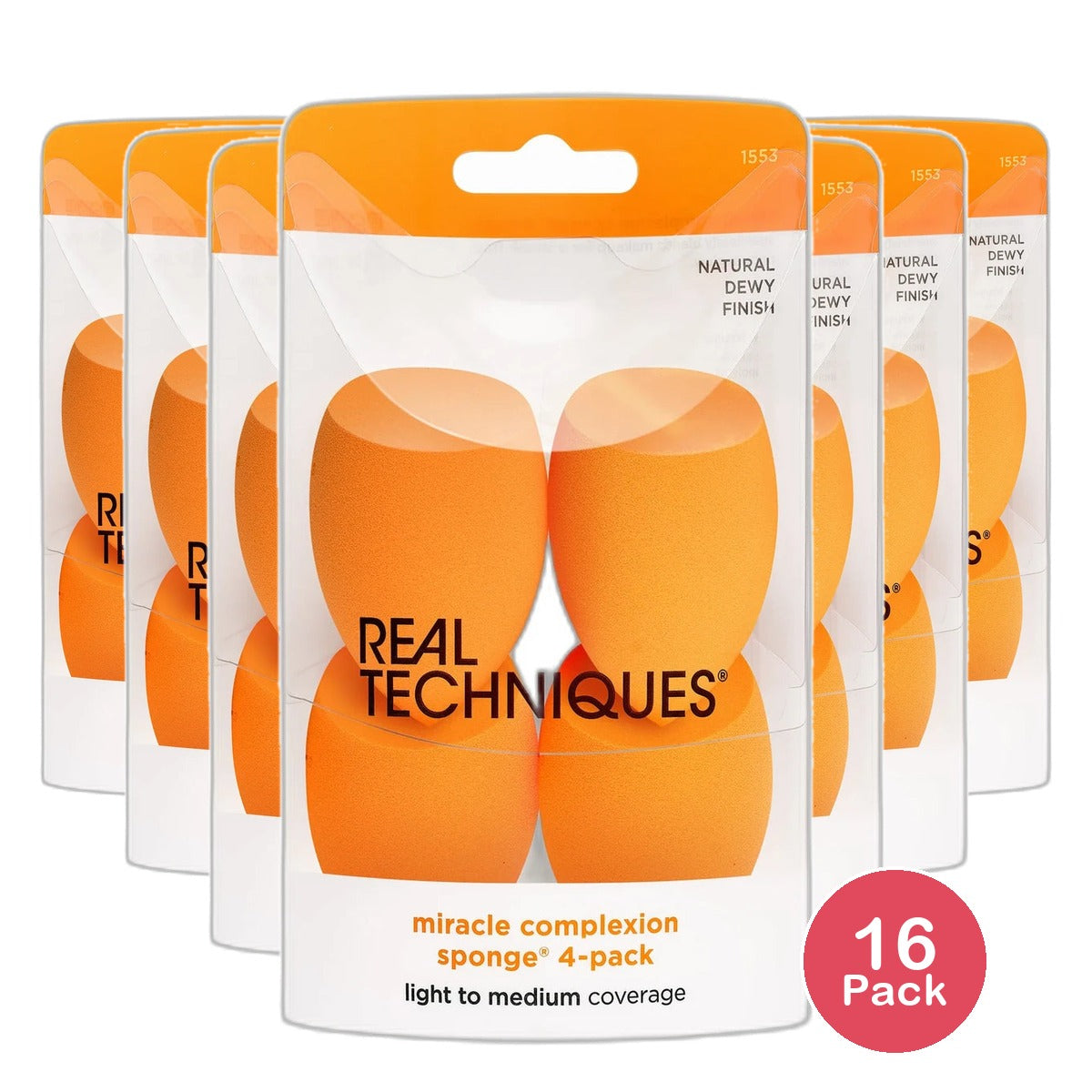 Real Techniques Miracle Complexion Sponge 0.88Oz(Pack Of 16)