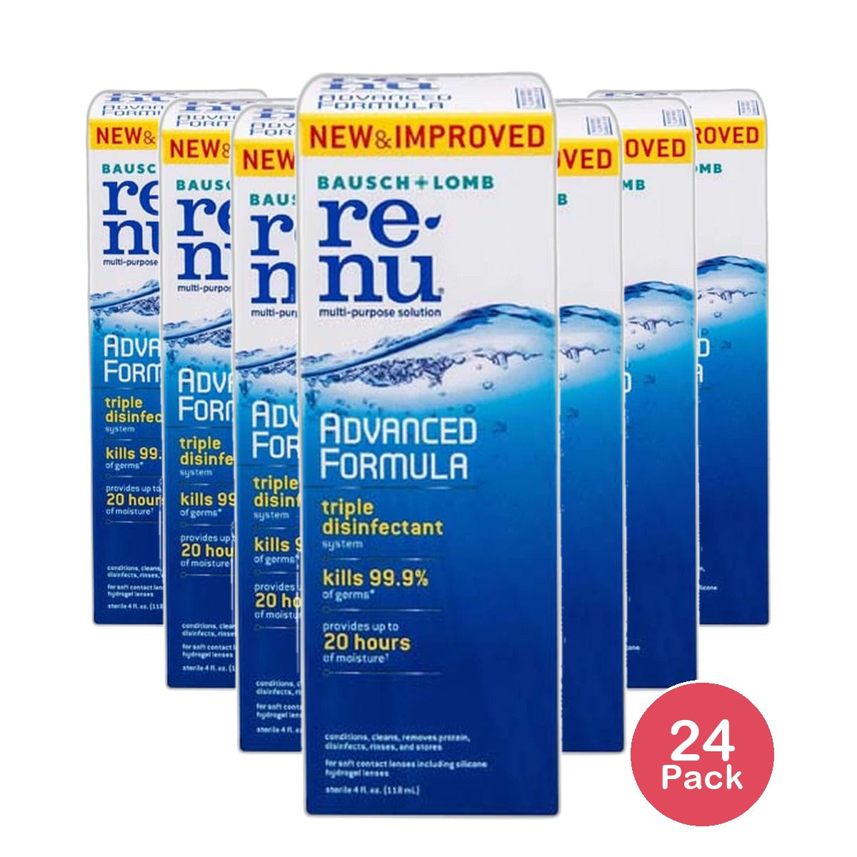 Renu Advanced Formula Multi Purpose Clean Contacts Solution 4Oz (Pack of 24)