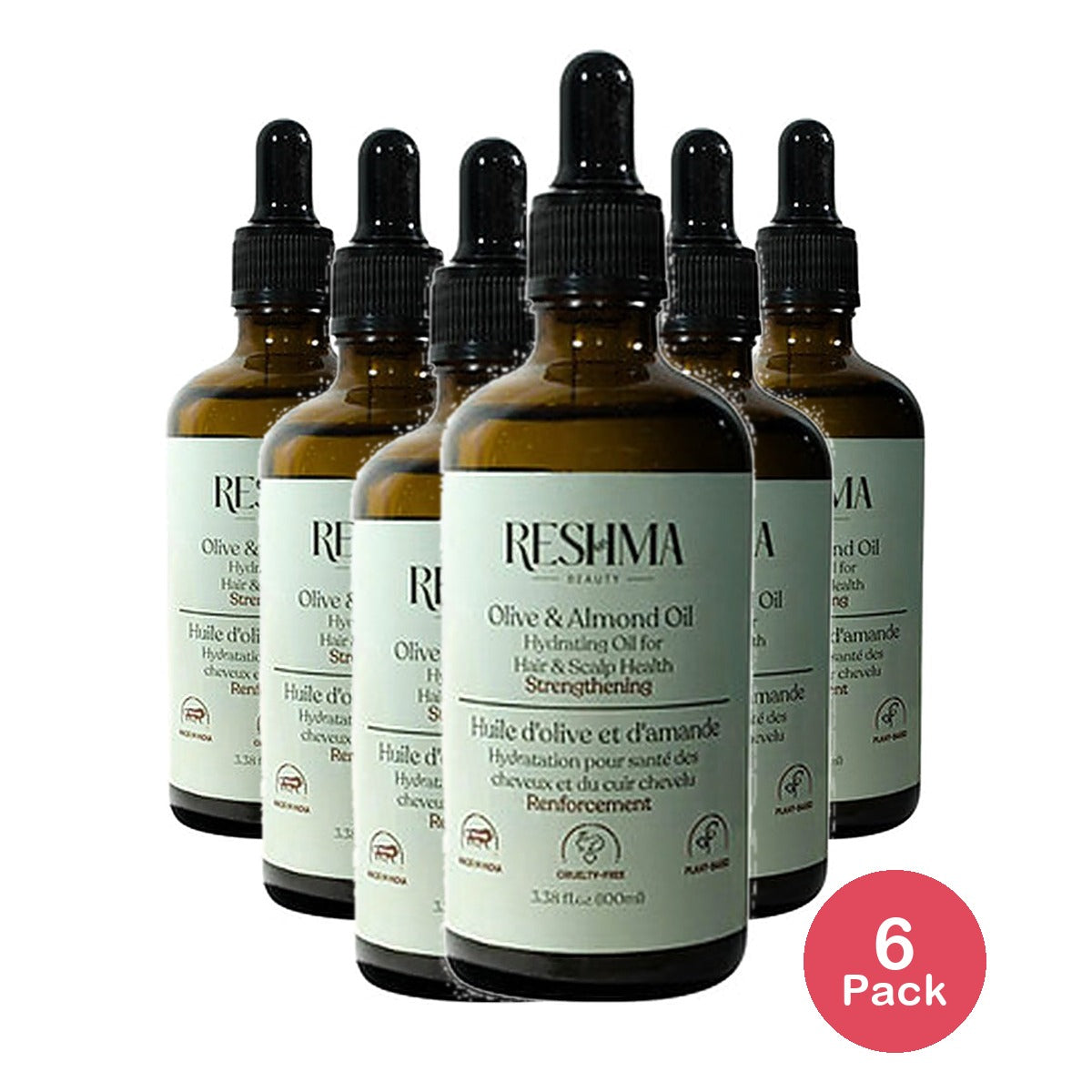Reshma Oil Olive & Almond 3.38 Oz (Pack of 6)