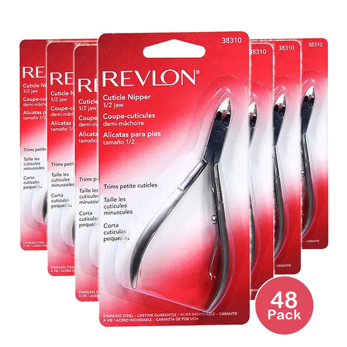 Revlon Half Jaw Cuticle Nipper1 Ea 3.4oz (Pack of 48)