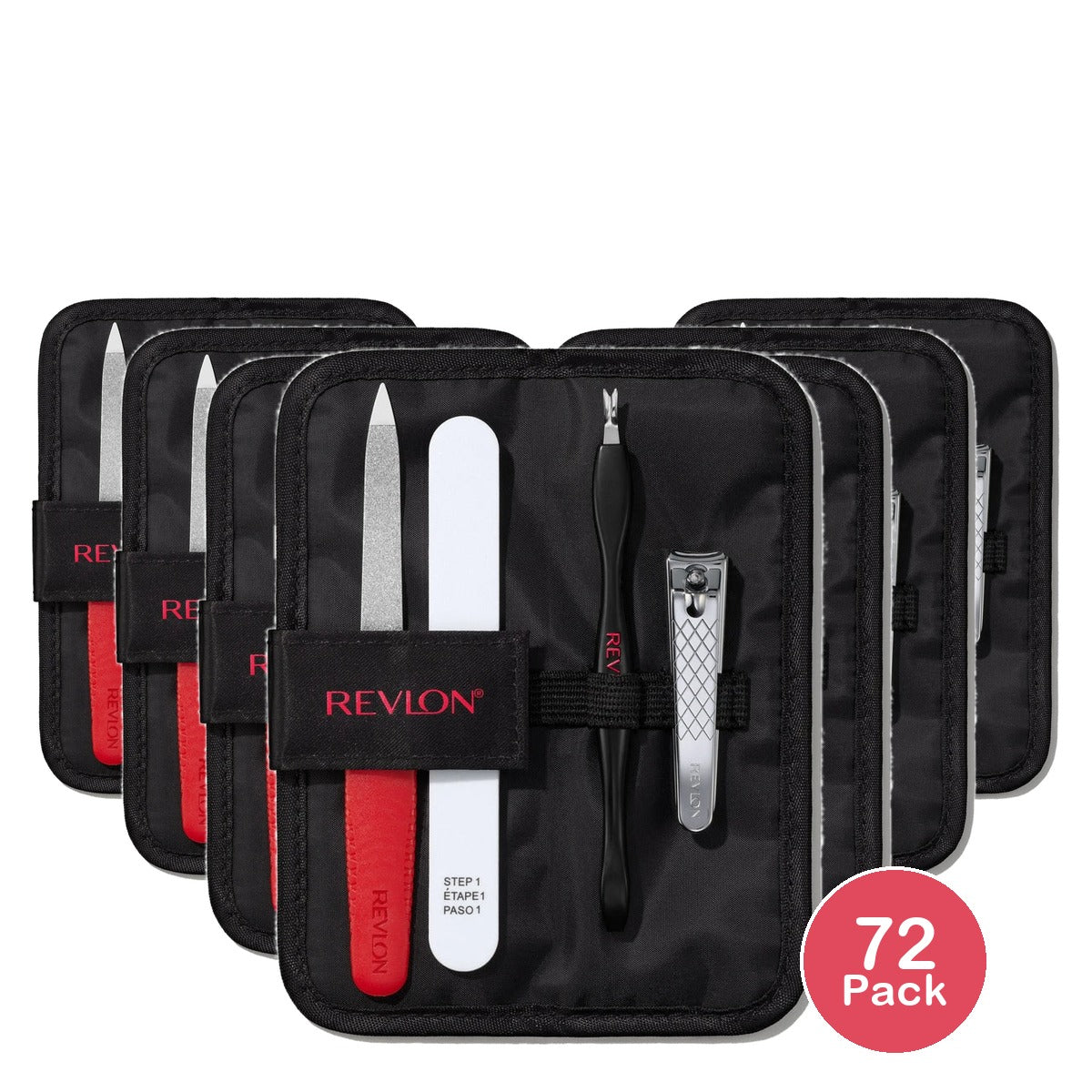 Revlon Manicure Essentials Kit with Travel Case Nail Care Tools Adult 4 Piece (Pack of 72)