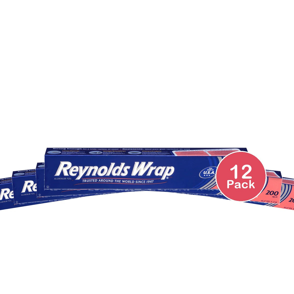 Reynolds Wrap Quality Aluminum Foil1 Roll 32oz (200 sq ft) (Pack of 12)