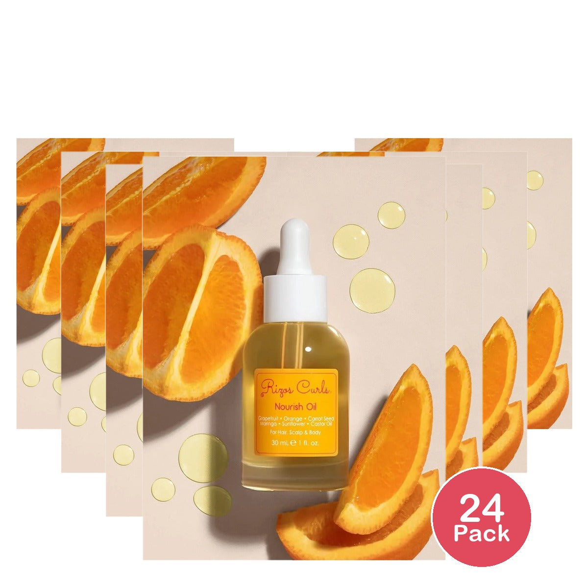 Rizos Curls Nourish Oil Hair, Scalp & Body 1 Fl Oz (Pack of 24)