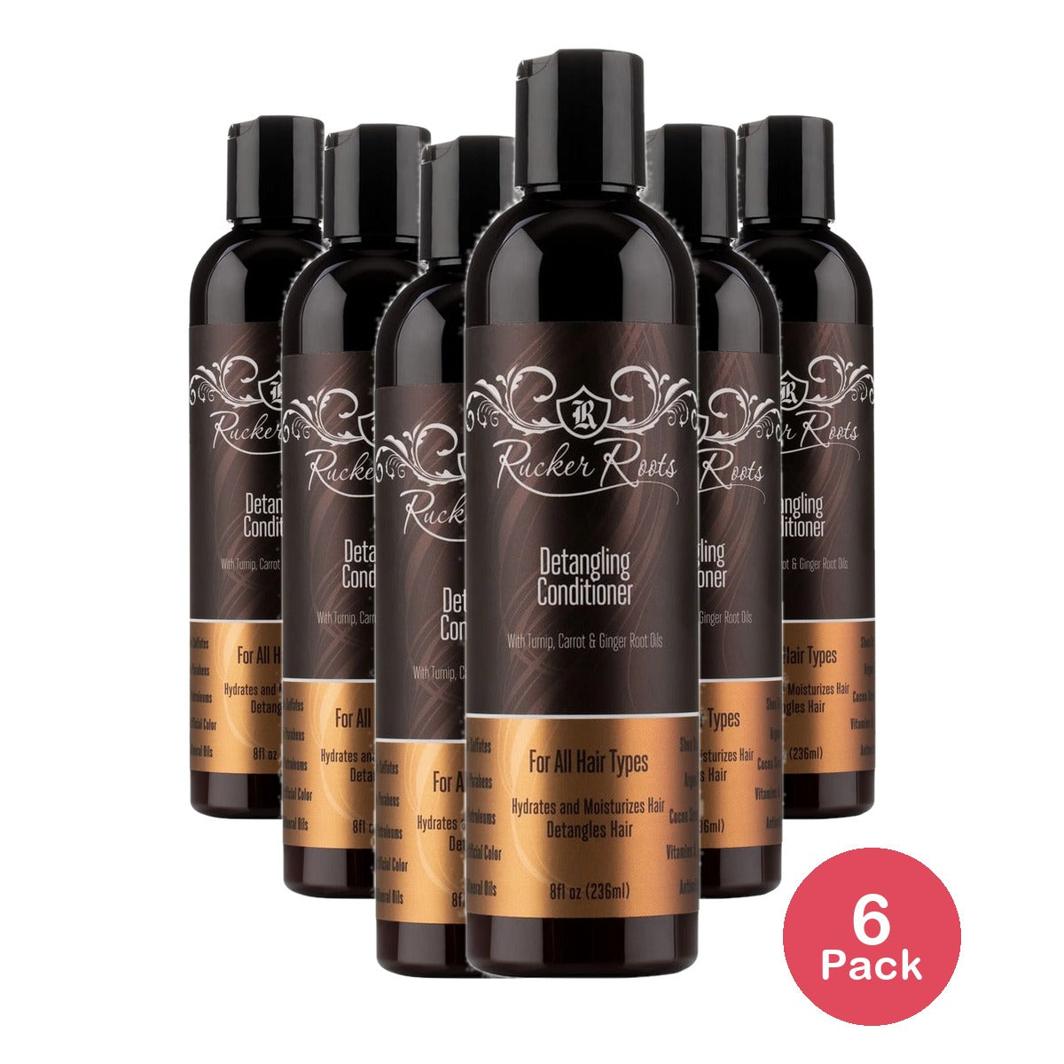 Rucker Roots Detangling Conditioner 8 Fl Oz (Pack of 6)
