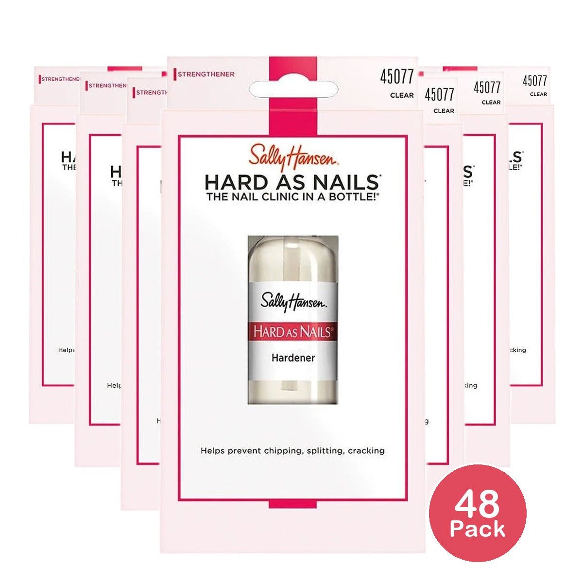 Sally Hansen Hard as Nails Strength Treatment Clear Nail Treatment 0.45 Oz (Pack of 48)