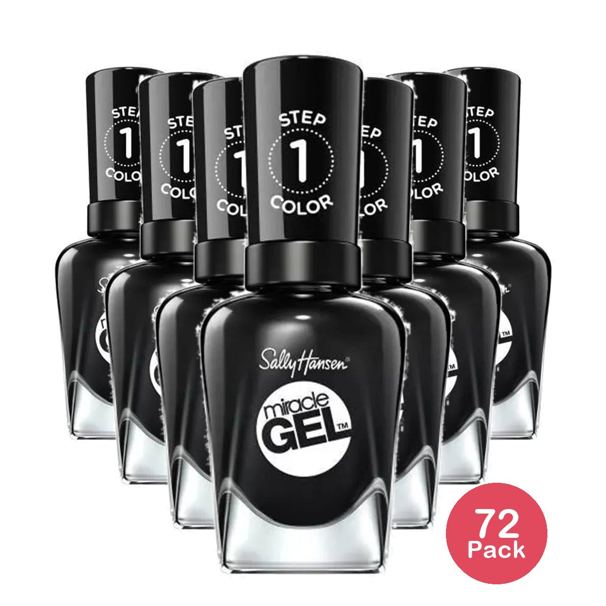 Sally Hansen Miracle Gel Nail Color Black 0.5Oz (Pack of 72)