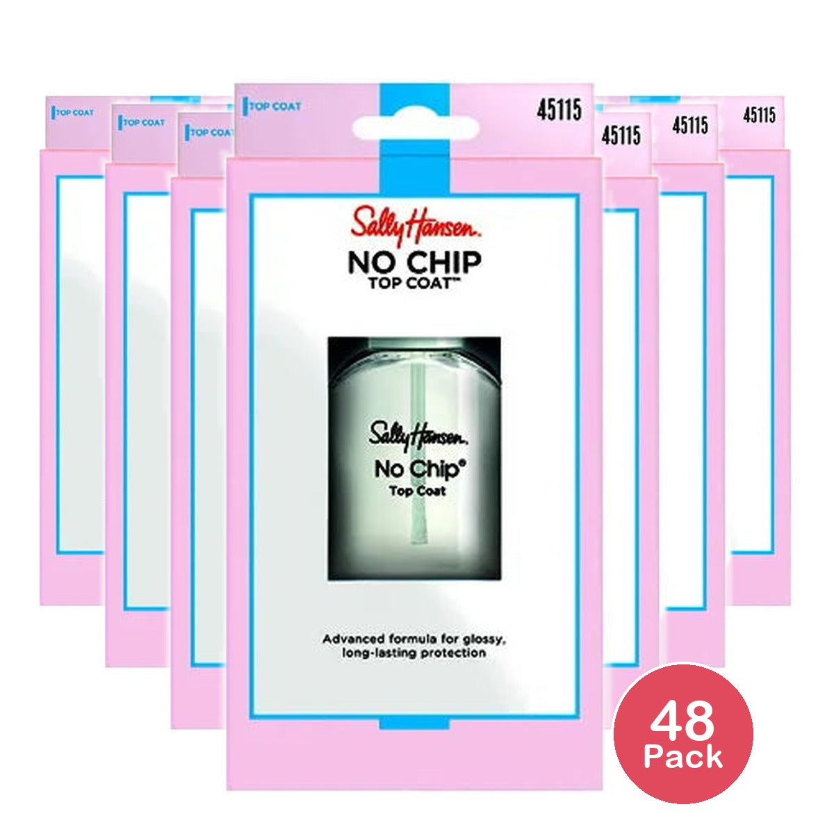 Sally Hansen No Chip Top Coat for Nails 0.45Oz (Pack of 48)