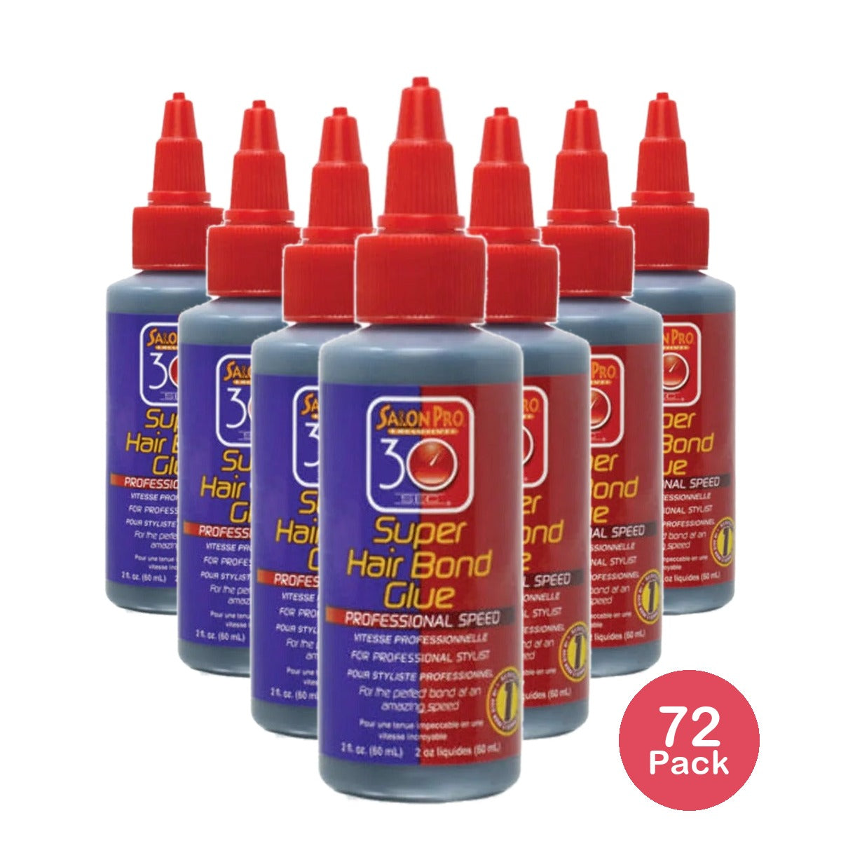 SalonPro 30 Sec Super Hair Bond Glue 1 Fl Oz (Pack of 72)