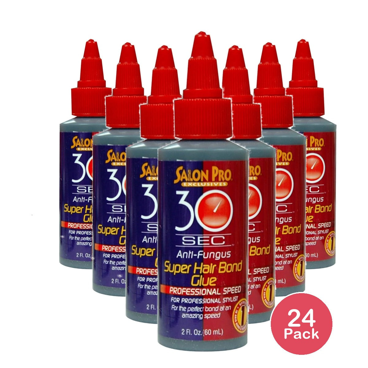 SalonPro 30 Second Hair Bonding Glue 2 Oz (Pack of 24)
