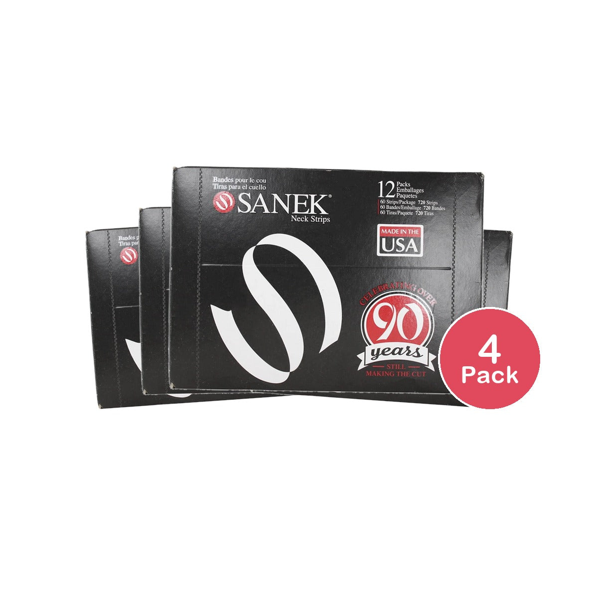 Sanek Display Neck Strips 60 strips 2. (Pack of 4)