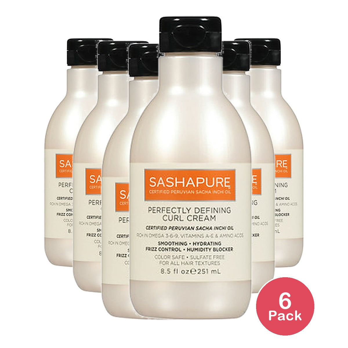 Sashapure Perfectly Defining Curl Cream 8.5 Oz (Pack of 6)