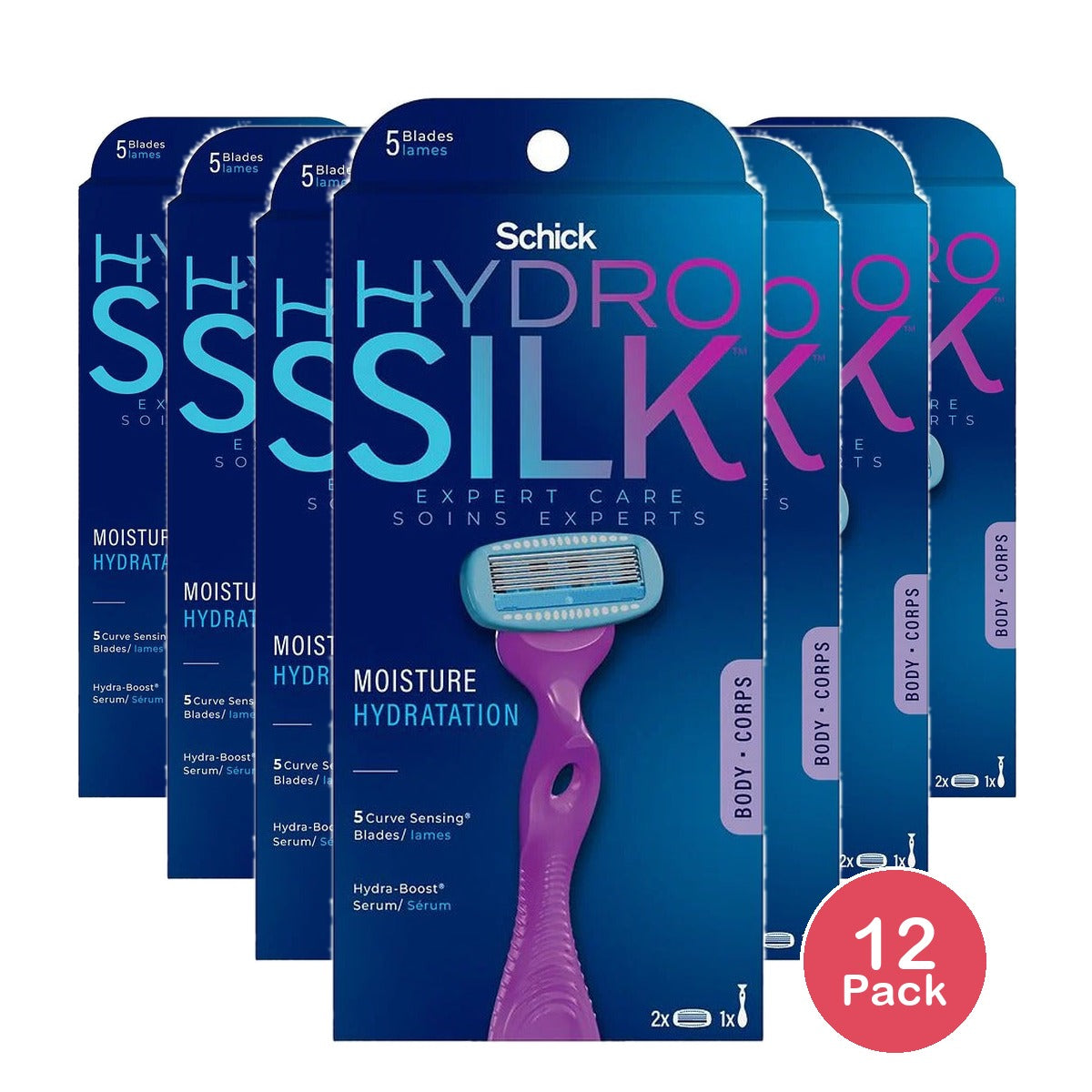 Schick Hydro Silk Moisture Razor 1 Razor (Pack of 12)